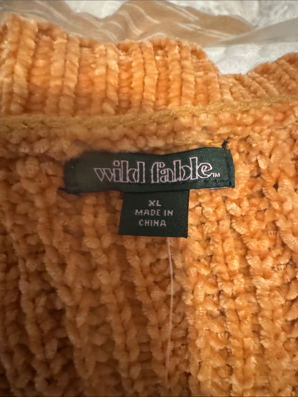 wild fable Chunky V-Neck Ribbed Sweater - Orange - Picture 2 of 3